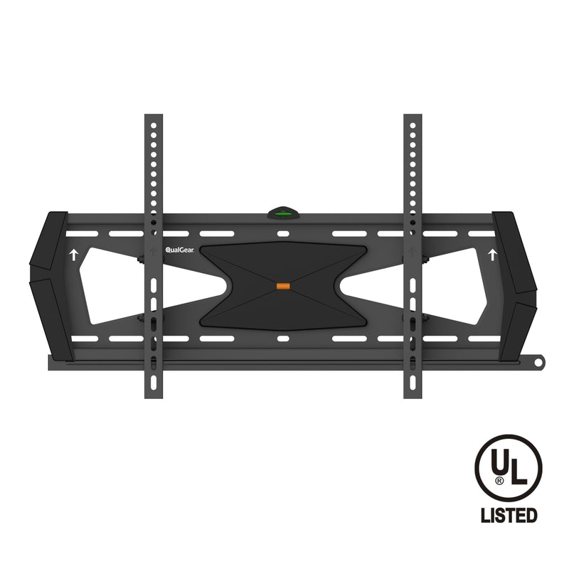 QualGear Heavy Duty Tilting TV Wall Mount for 37"-70" Flat Panel and Curved TVs, Black [UL Listed] Bundle with 3 Feet HDMI Premium Certified 2.0 cable and 5 Pcs Self-Gripping Cable Ties