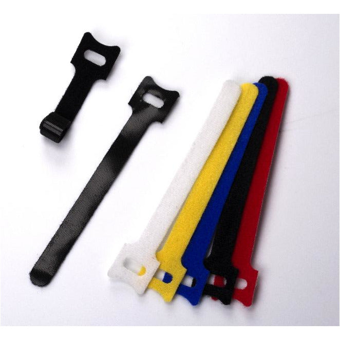 QualGear VT1-MC-50-P Self-Gripping cable ties, 1/2 x 6 Inches, Assorted, 50 Ties in Poly Bag Style