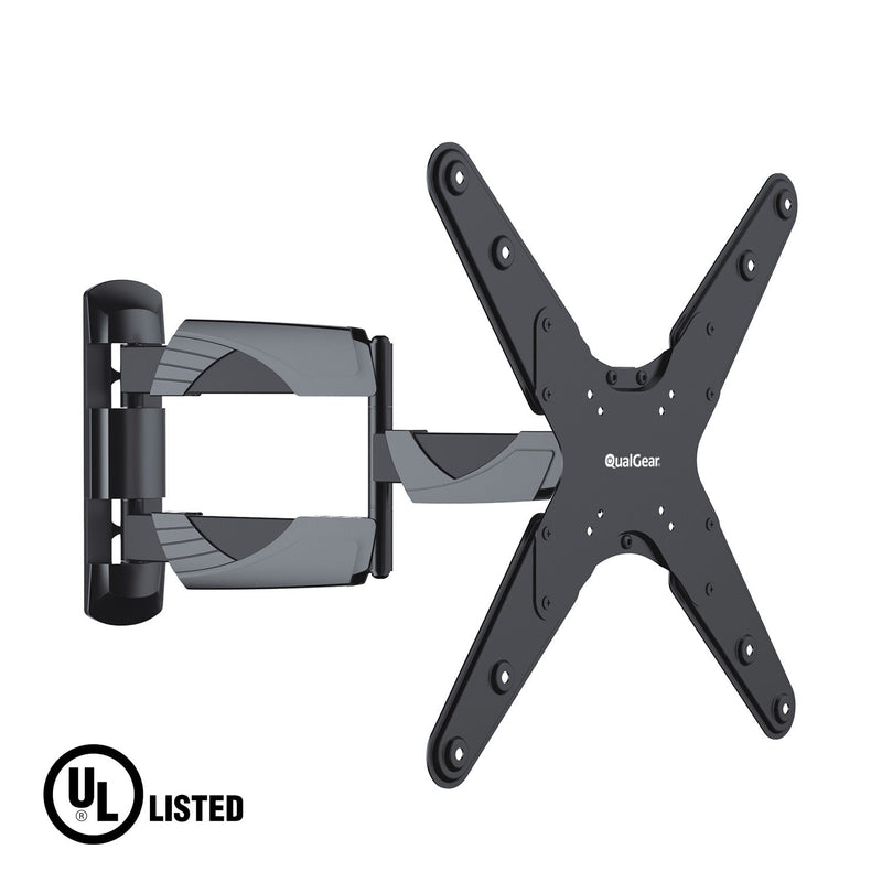 OPEN BOX - QualGear QG-TM-A-012 Universal Ultra Slim Low Profile Articulating TV Wall Mount for 23-55 Inches LED TVs, Black [UL Listed]