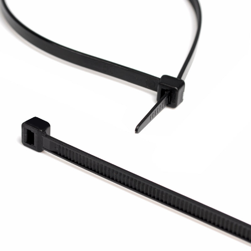 QualGear CT8-B-100-P 14-Inch Self-Locking Cable Ties - Black (Pack of 100)