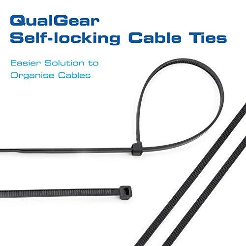 QualGear NAAV-CT1-MC-200-P-3PK Assorted Self-Locking Cable Ties Pack of 3 (600 Pieces)