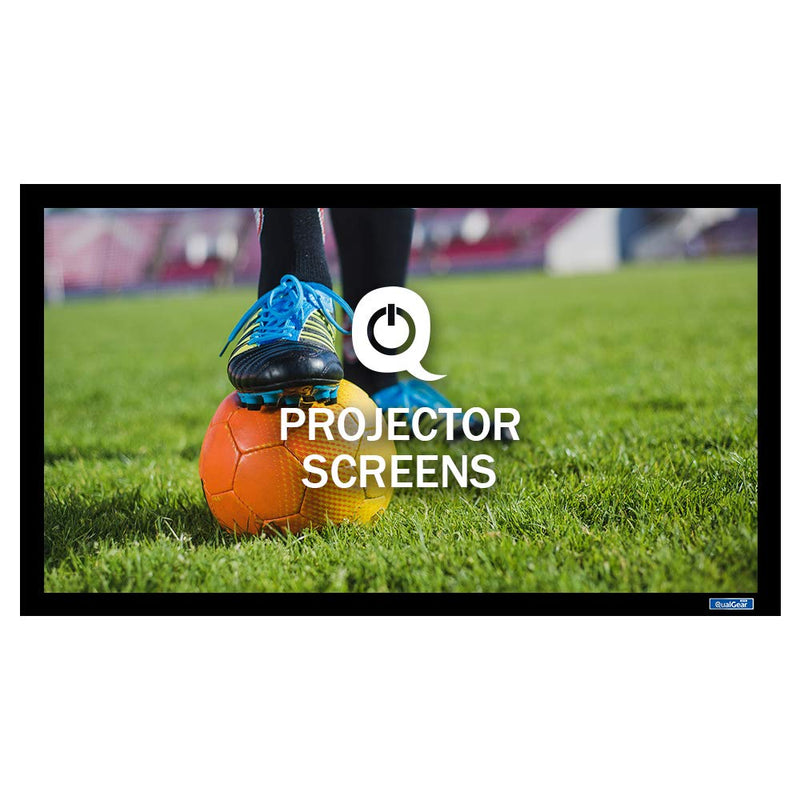 OPEN BOX - QualGear® QG-PS-FF6-169-100-S 16:9 Fixed Frame Projector Screen, 100-Inch 3D High Reflective Silver 2.5 Gain