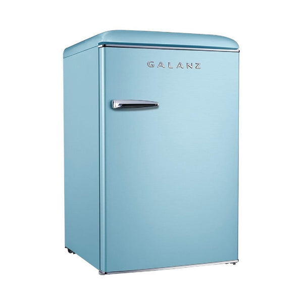 Galanz GLR44BEER 4.4 Cu Ft Retro Compact Refrigerator Single Door Fridge, Blue (Open Box)