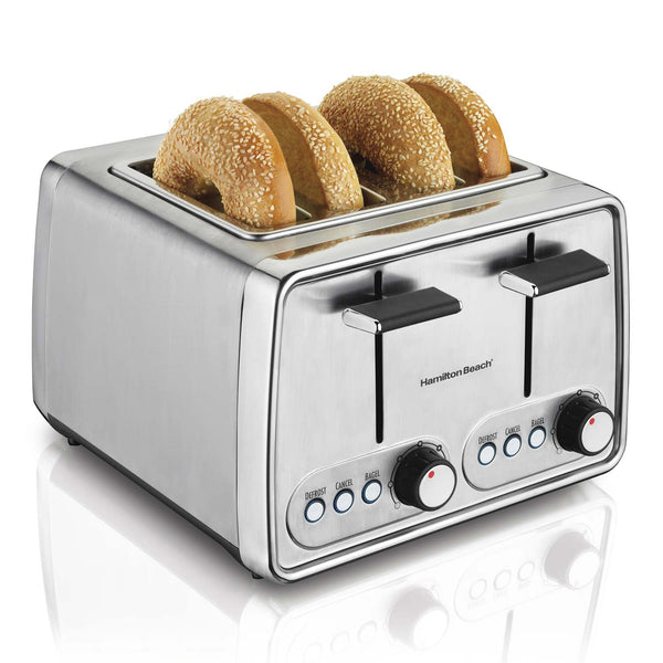 Hamilton Beach Modern Chrome 4 Slice Toaster With Extra-Wide Slots, 24781