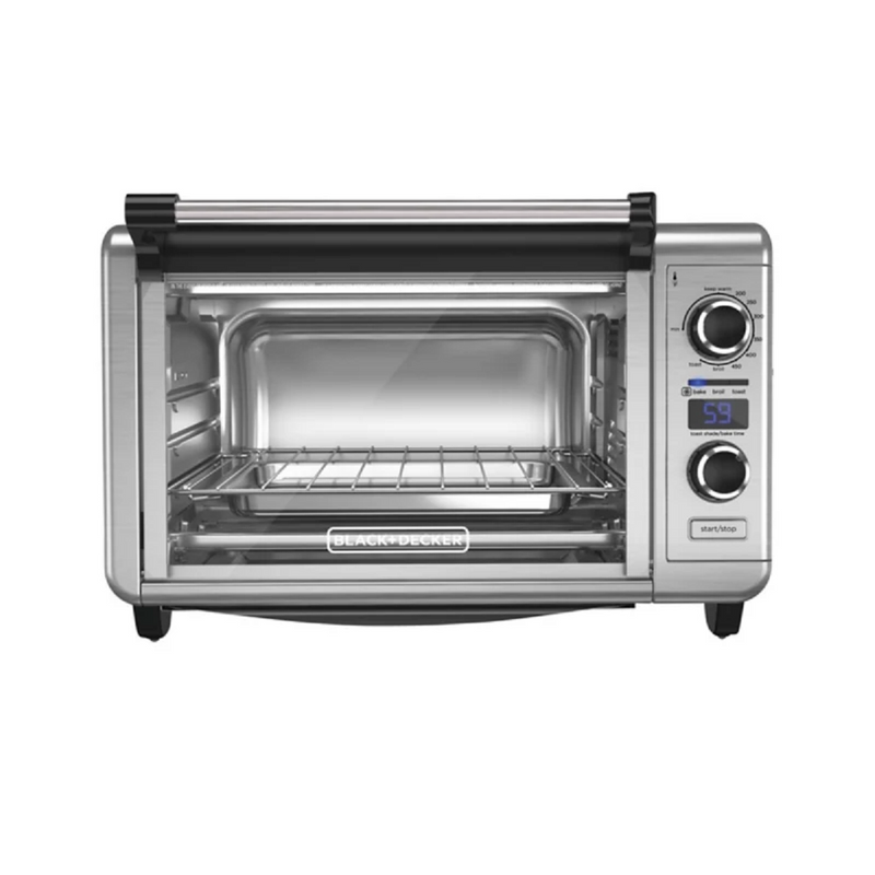 BLACK+DECKER Stainless Steel 6-Slice Digital Convection Countertop Oven, TOD3300SSC