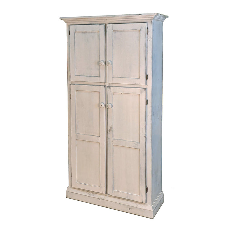 NAAV-341 Handcrafted Pantry with Shaker Doors Authentic Canadian Made Rustic Pine Furniture