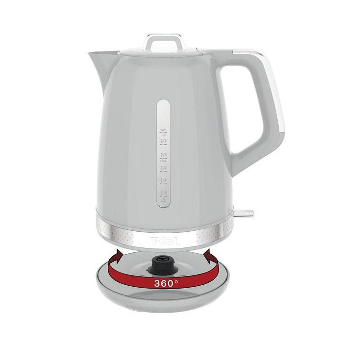 T-fal K0325E50 Soleil Electric Kettle - 1.7L Grey, Blemished Packaging - Good As New