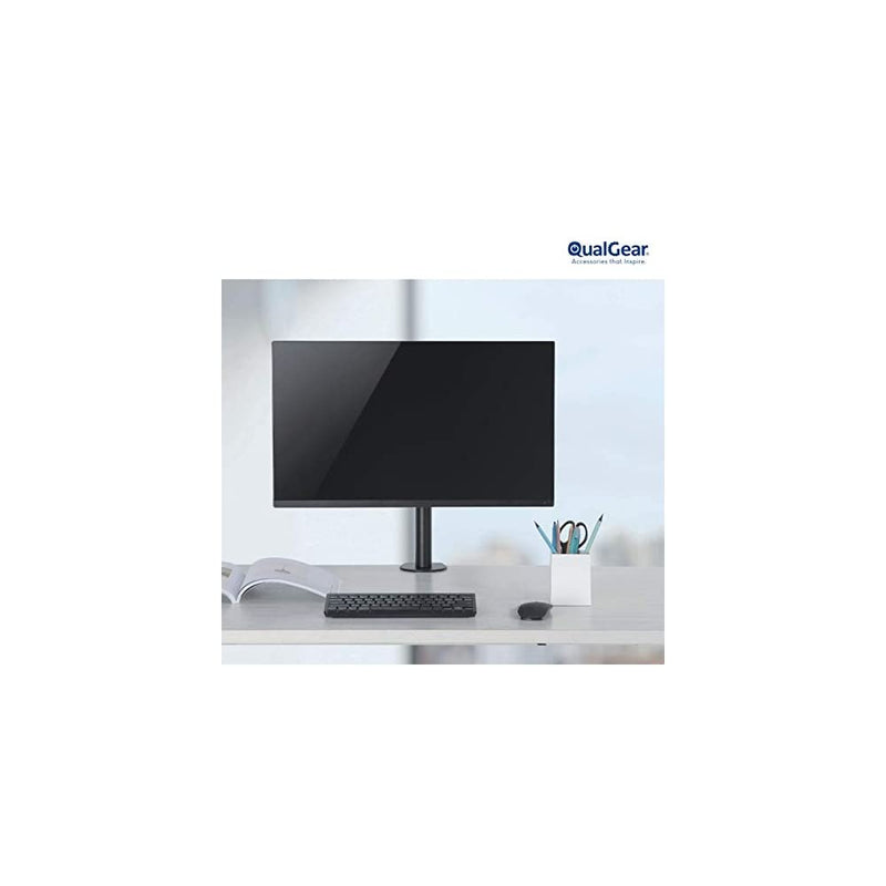 QualGear 3-Way Articulating Single Monitor Desk Mount, 13"/27" (QG-DM-01-022)