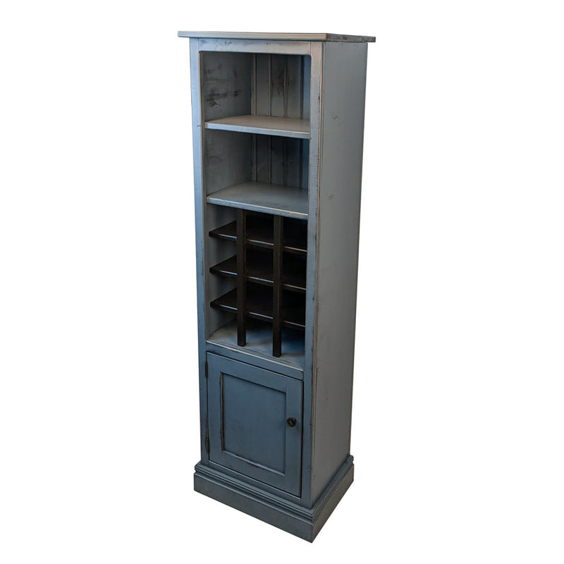 NAAV-423 Handcrafted Wine Cabinet with Shaker Door Authentic Canadian Made Rustic Pine Furniture