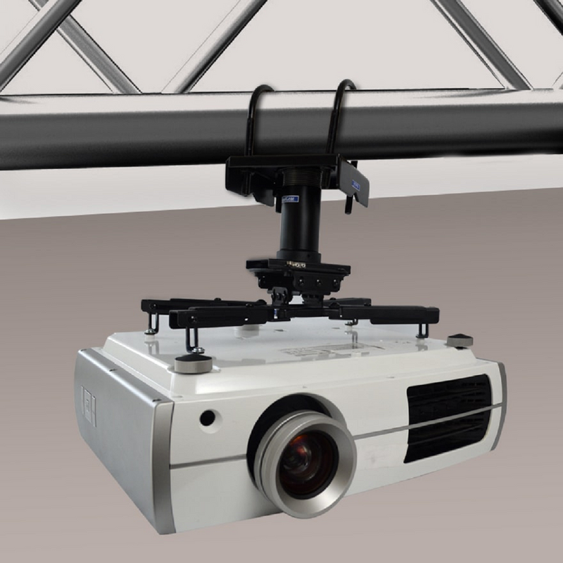 QualGear® QG-PRO-PM-TCA-B Pro-AV 1.5" Pipe Truss For Projector Ceiling Adapter
