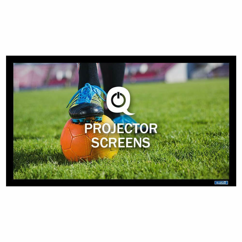 OPEN BOX - QualGear® QG-PS-FF6-169-110-A 16:9 Fixed Frame Projector Screen, 110-Inch, High Definition 1.0 Gain Acoustic White