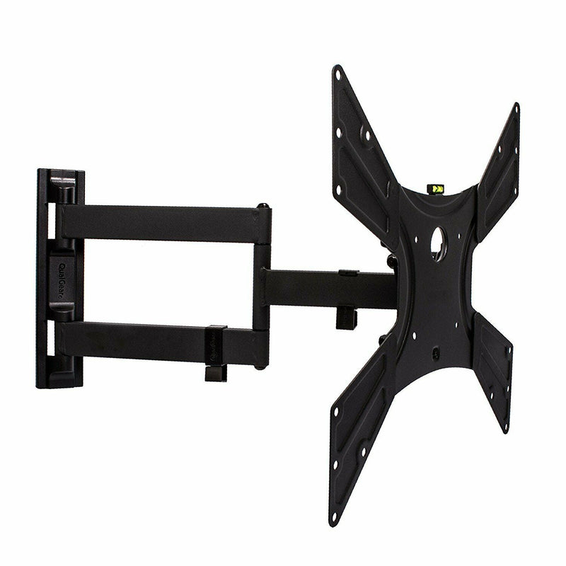 OPEN BOX - QualGear QG-TM-021-BLK Universal Ultra Slim Low Profile Articulating TV Wall Mount Kit for most 23-inch to 47-inch and some 55-inch LED TVs, w/ HDMI v2.0 Cable 6 ft