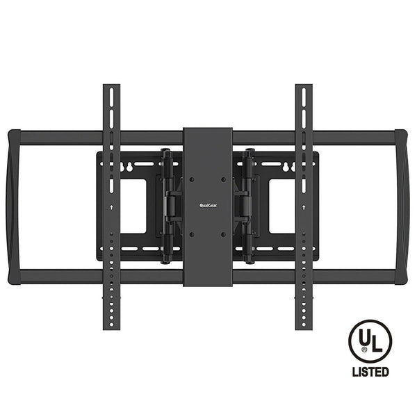 OPEN BOX - QualGear® Heavy Duty Full Motion TV Wall Mount for 60-100 Inch Flat Panel and Curved TVs, Black (QG-TM-092-BLK) [UL Listed]