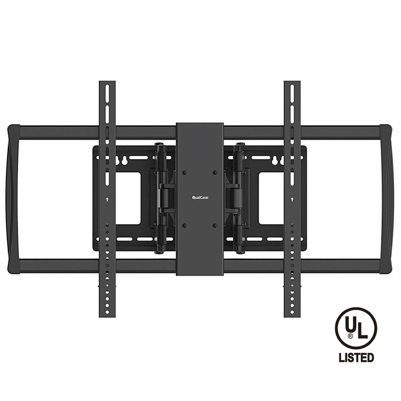 QualGear® Heavy Duty Full Motion TV Wall Mount for 60-100 Inch Flat Panel and Curved TVs, Black (QG-TM-092-BLK) [UL Listed]