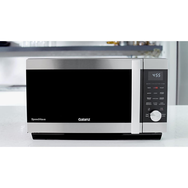 Galanz GSWWA16S1SA10 1.6 cu. ft. Countertop Speed Wave 3-in-1 Convection Oven, Air Fry, Microwave 1000W, Stainless Steel (Refurbished)