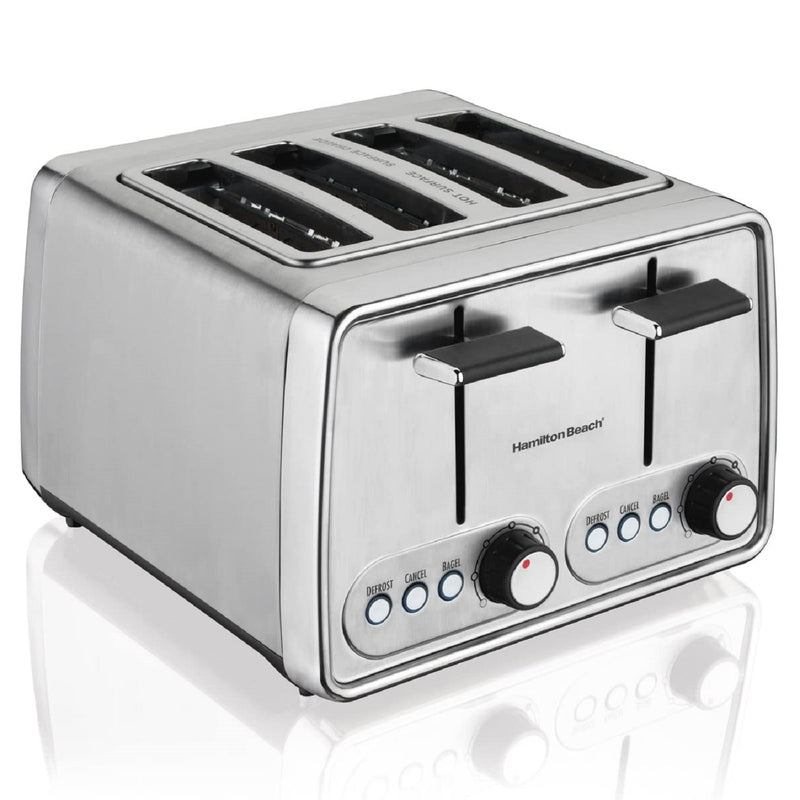 Hamilton Beach Modern Chrome 4 Slice Toaster With Extra-Wide Slots, 24781