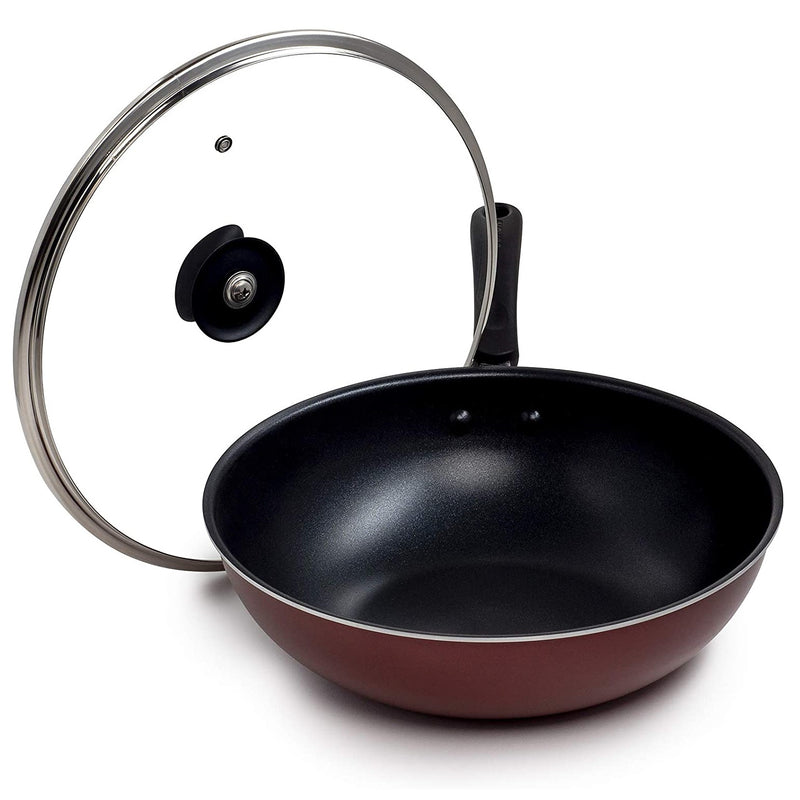 Supor PC30S3W 30 cm Non-Stick Wok with Glass Lid “Blemished Packaging- Manufacturer Refurbished, Good as NEW (Comes with One Year Manufacturer Warranty, Direct to the Customer)“