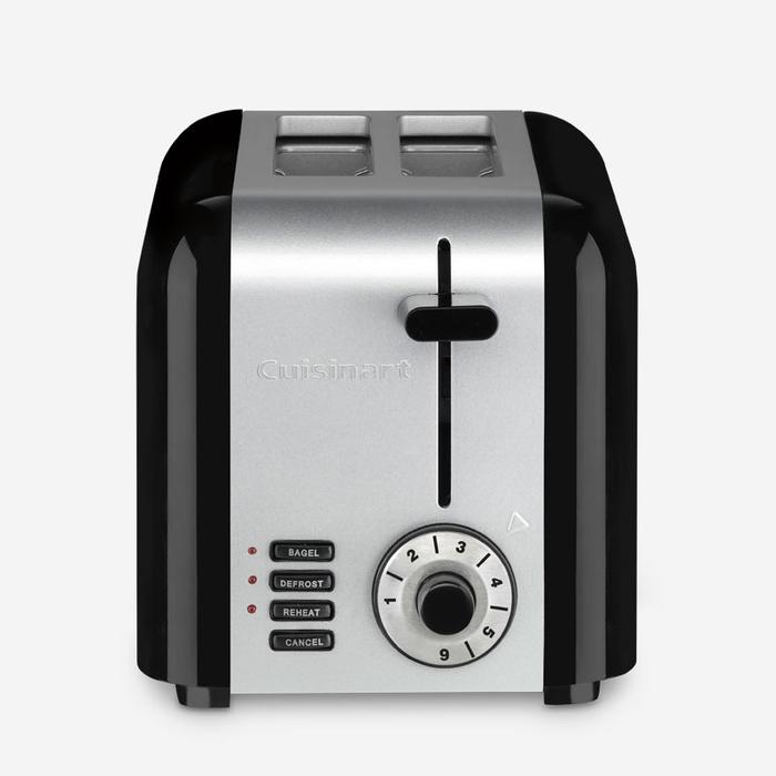 Cuisinart CPT-320UC 2-Slice Compact Stainless Toaster, Black/Silver