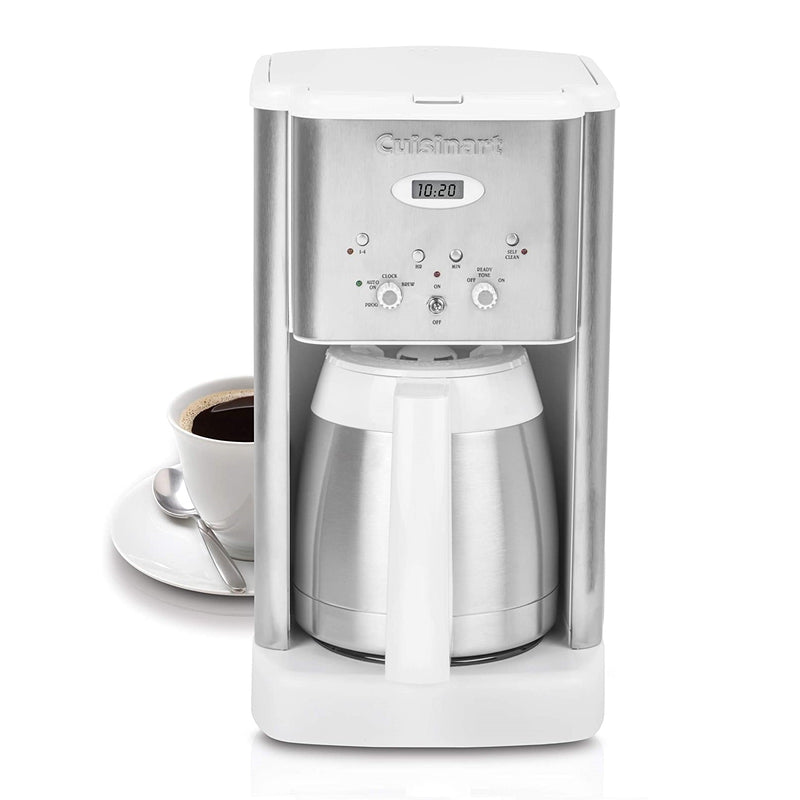 Cuisinart DCC-1400WIHR Brew Central Thermal 10-Cup Programmable Coffeemaker, White (Refurbished)