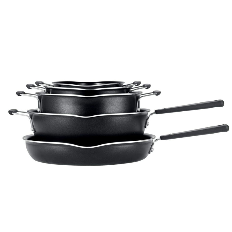 T-fal B198SA74 Stackables 10pc Non-Stick Cookware Set- "Blemished Package - Open Box NEW" with manufacturer warranty