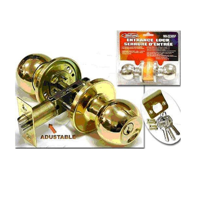 Wellson Entrance Lock-With 2 Keys (Gold)