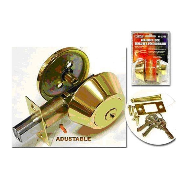 Wellson Deadbolt Lock-With 2 Keys (Gold)