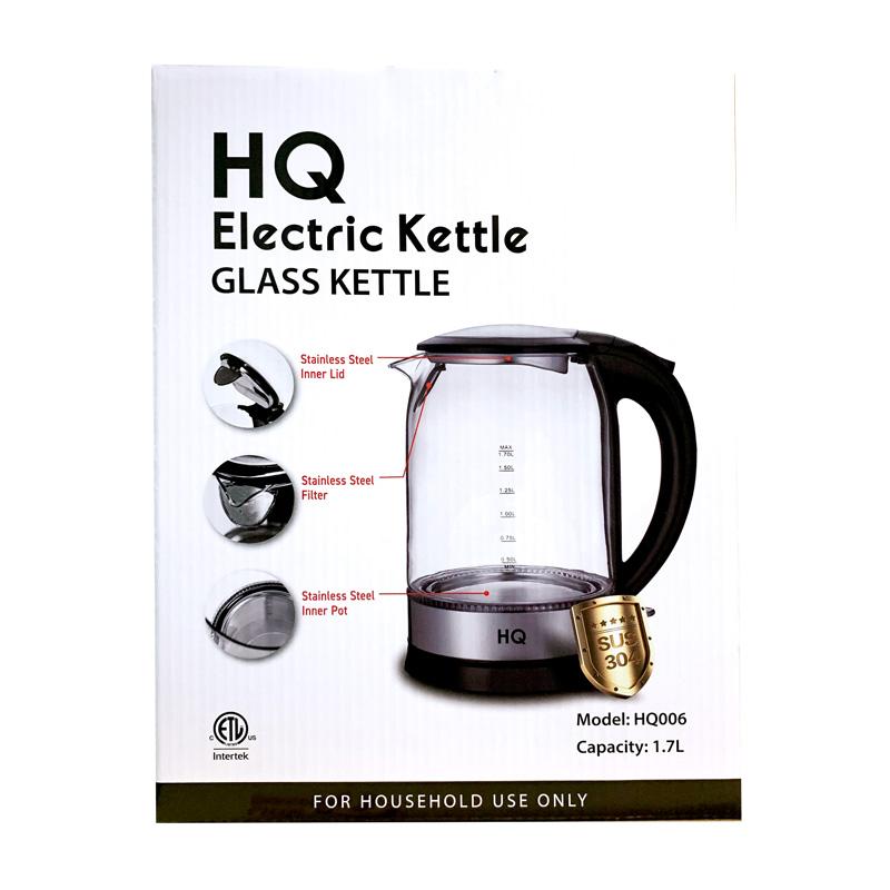 HQ electric kettle glass kettle 1.7L HQ006