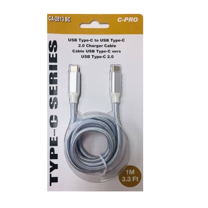 Wellson 3ft USB 2.0 Type C To Type C Cable
