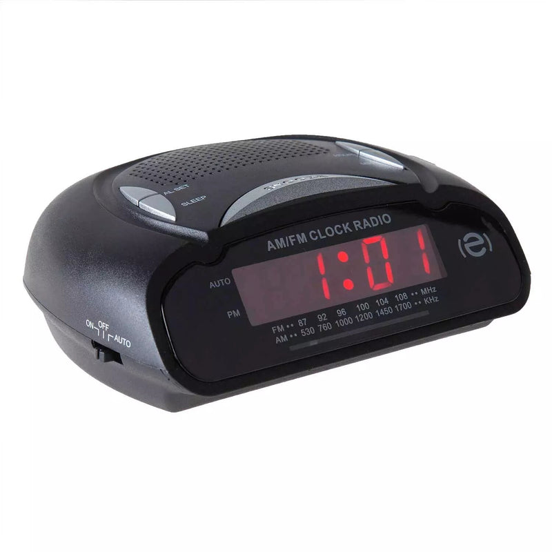 Clock Alarm Radio Am/Fm Digital Black with Sleep Timer RA-42885