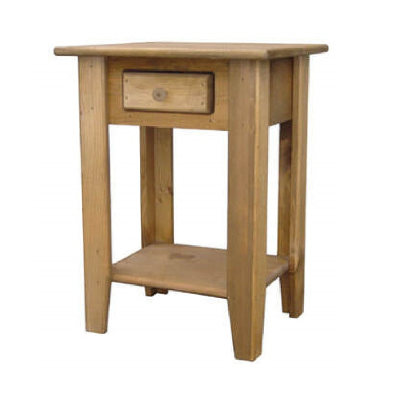 Handcrafted Small End Table Authentic Canadian Made Rustic Pine Furniture