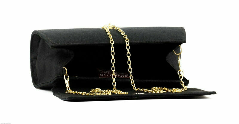 Artisan Handmade Painted Black Clutch with Square Flap