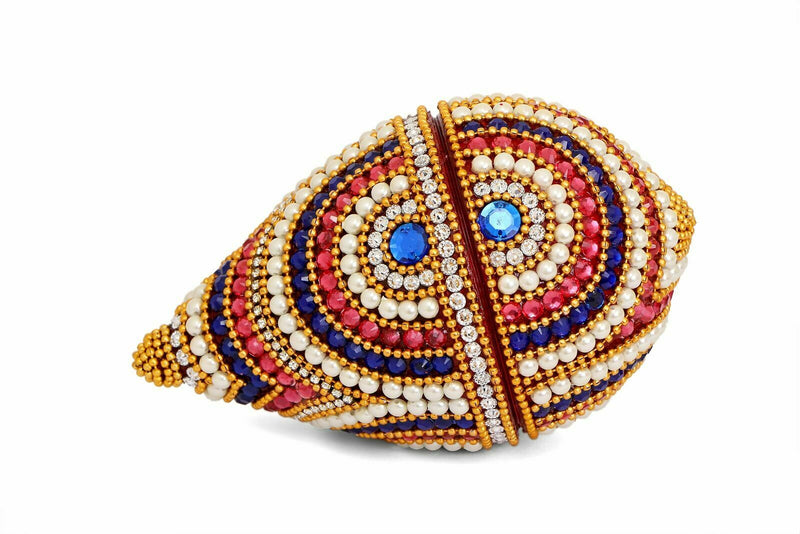 Handcrafted Coconut Cover with Decorative Kundan Work Festival Collection