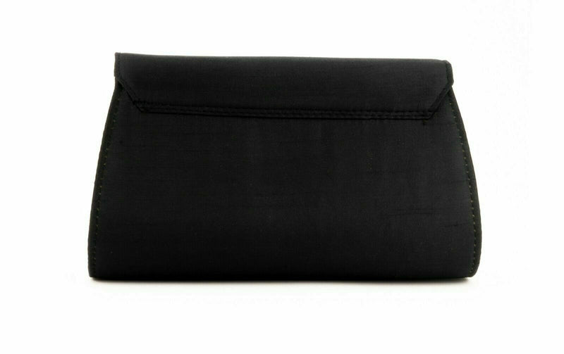Artisan Handmade Painted Black Clutch with Square Flap