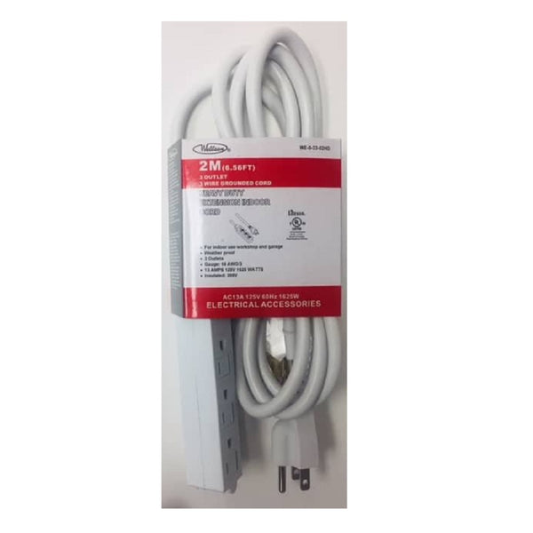 Wellson 3m Electrical Extension Cord In 3 Pronge With 3 Outlet for Indoor (Cul)