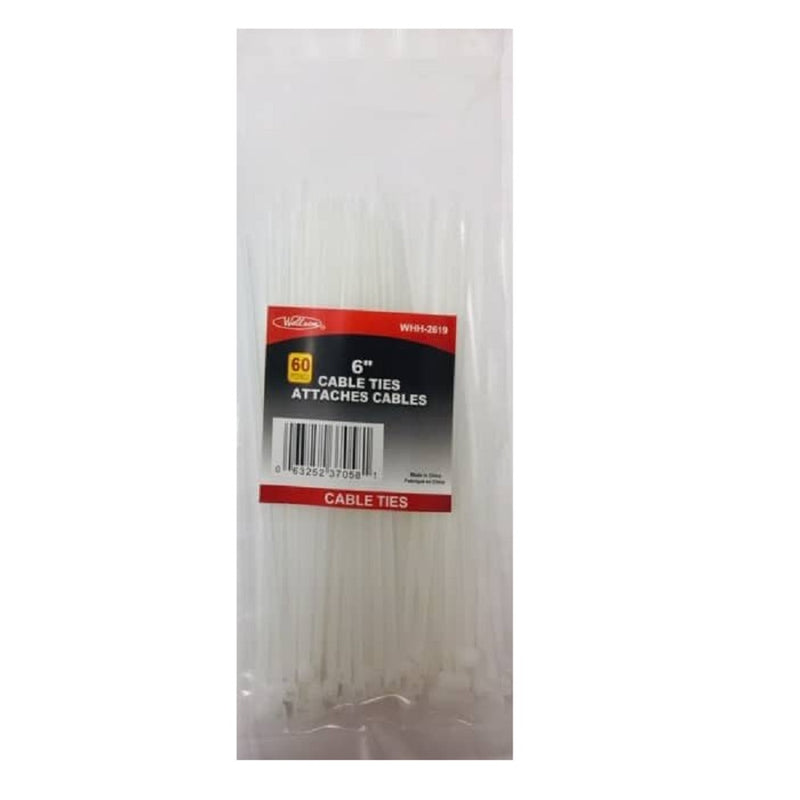 Wellson 60 Pcs 6" Cable Tie (2.5 Mm X 150 Mm)